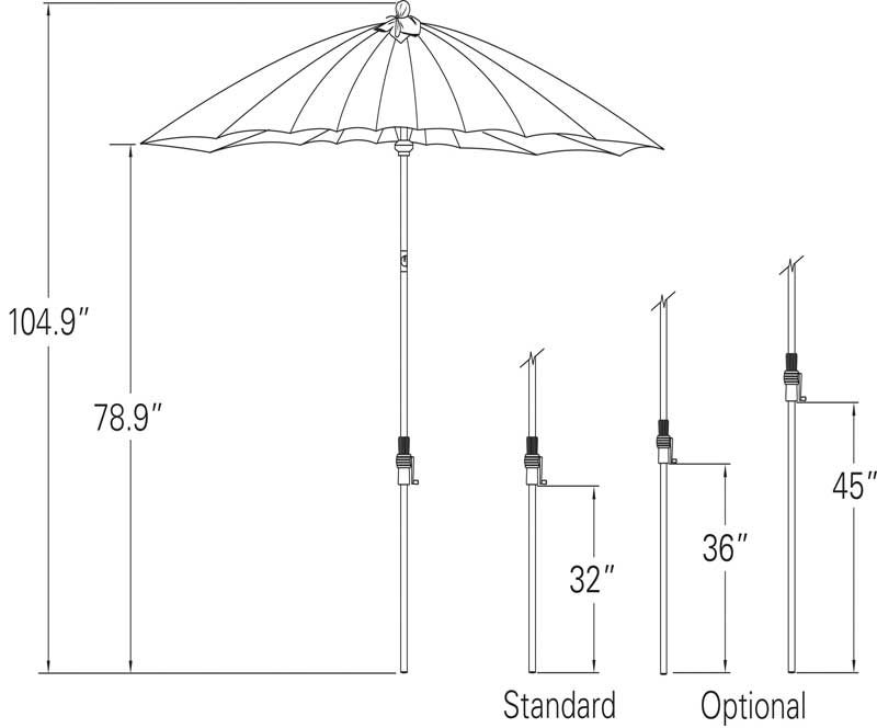10' Shanghai Collar Tilt Market Umbrella by Treasure Garden - Image 4